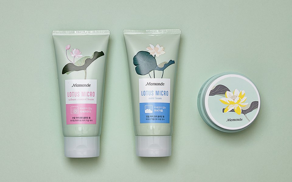 Mamonde Hand Cream & Lotus Micro Line 마몽드 핸드 크림 & 연꽃 클렌징 라인 mamondelotusa