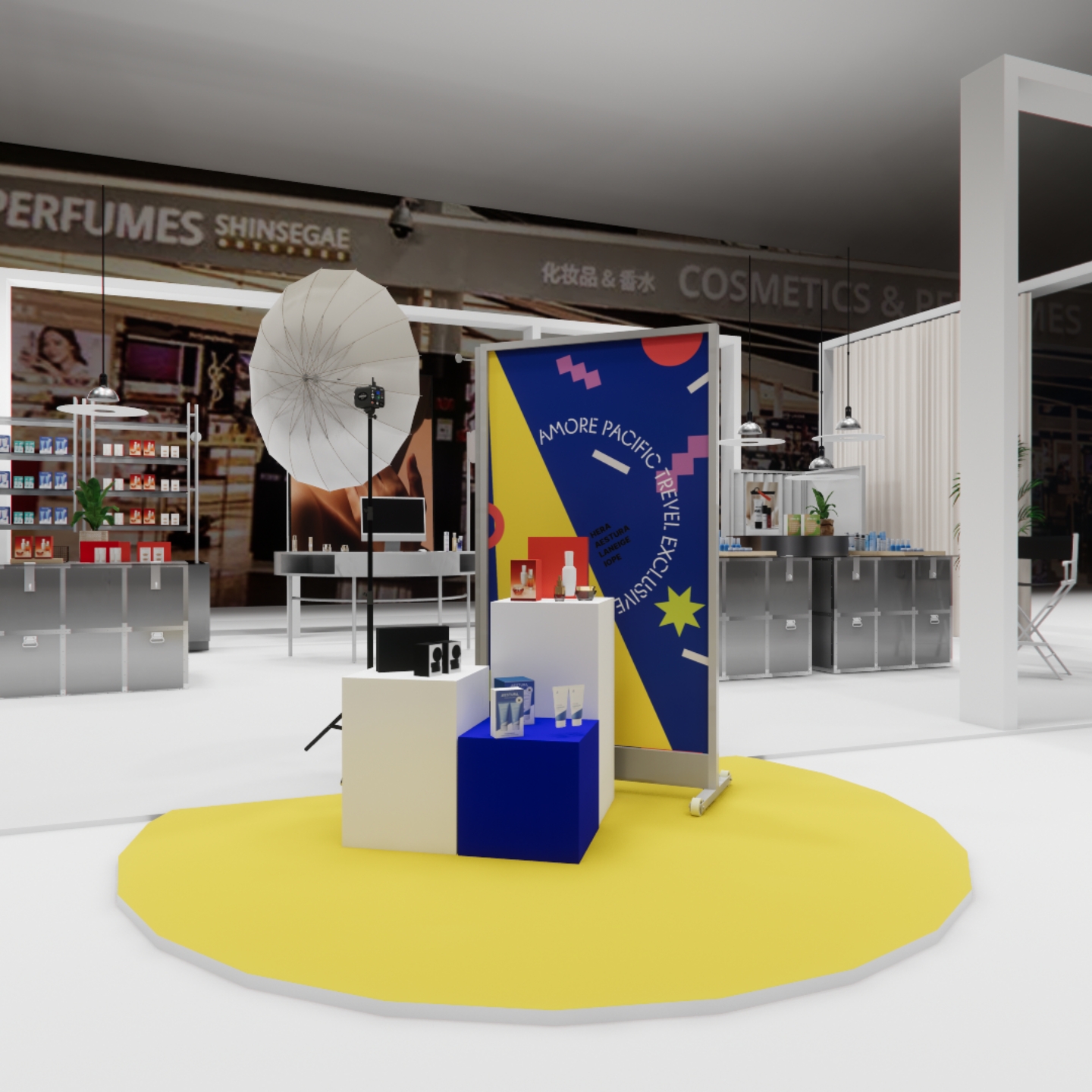 AMOREPACIFIC TRAVEL EXCLUSIVE POP-UP STORE DESIGN 아모레퍼시픽 트레블 익스클루시브 팝업스토어 디자인 25_03_01