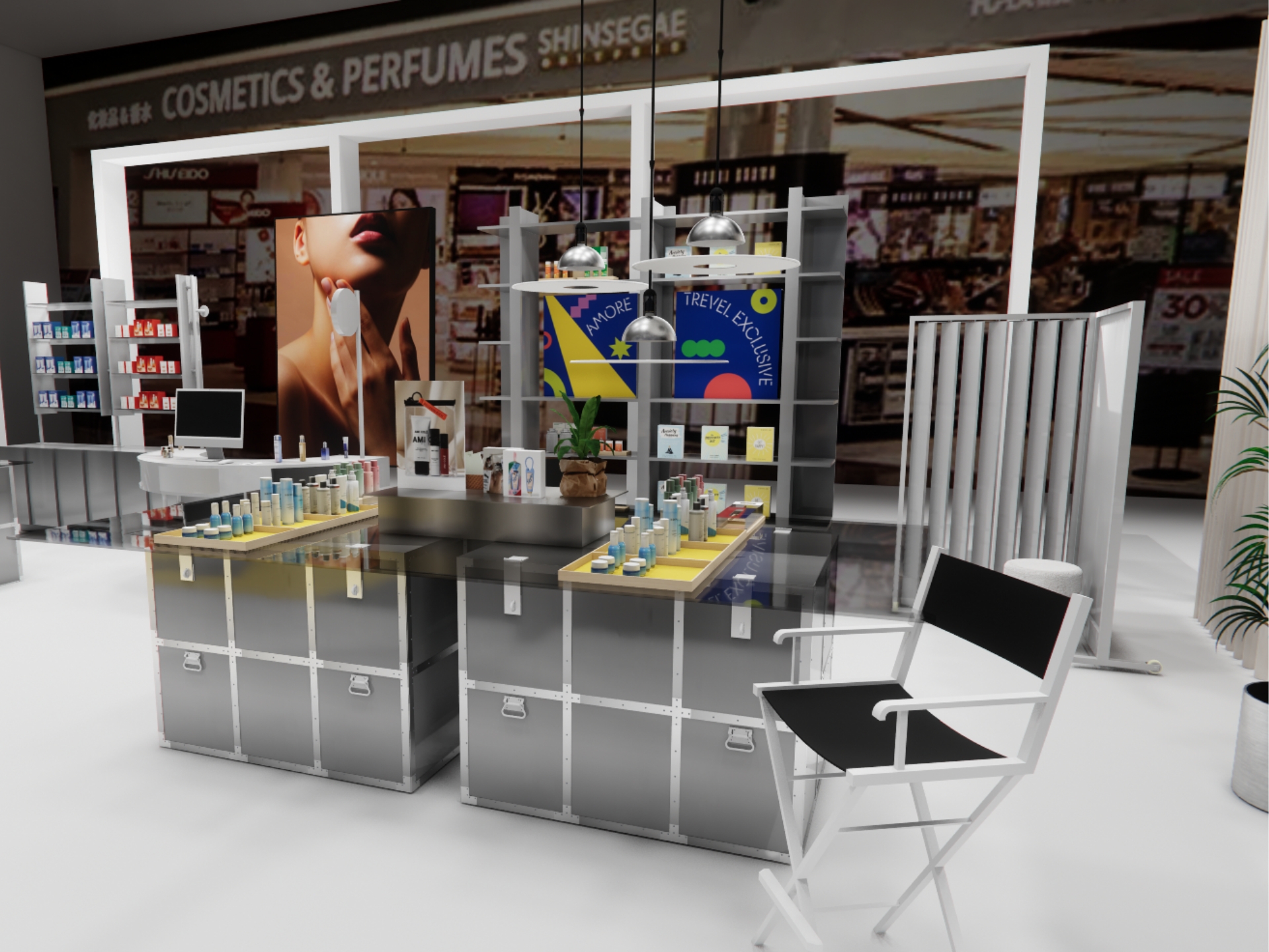 AMOREPACIFIC TRAVEL EXCLUSIVE POP-UP STORE DESIGN 아모레퍼시픽 트레블 익스클루시브 팝업스토어 디자인 25_03_07