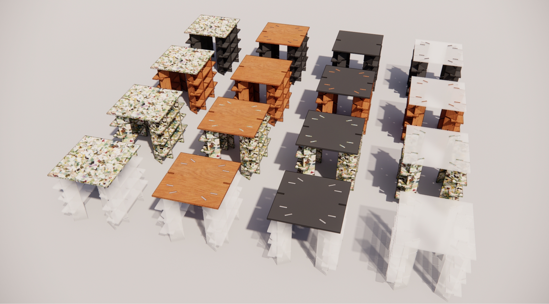 Modular Furniture Design: Tool-Free & Swappable Assembly 조립&치환형 조립 가구 모듈 개발 25_09_10