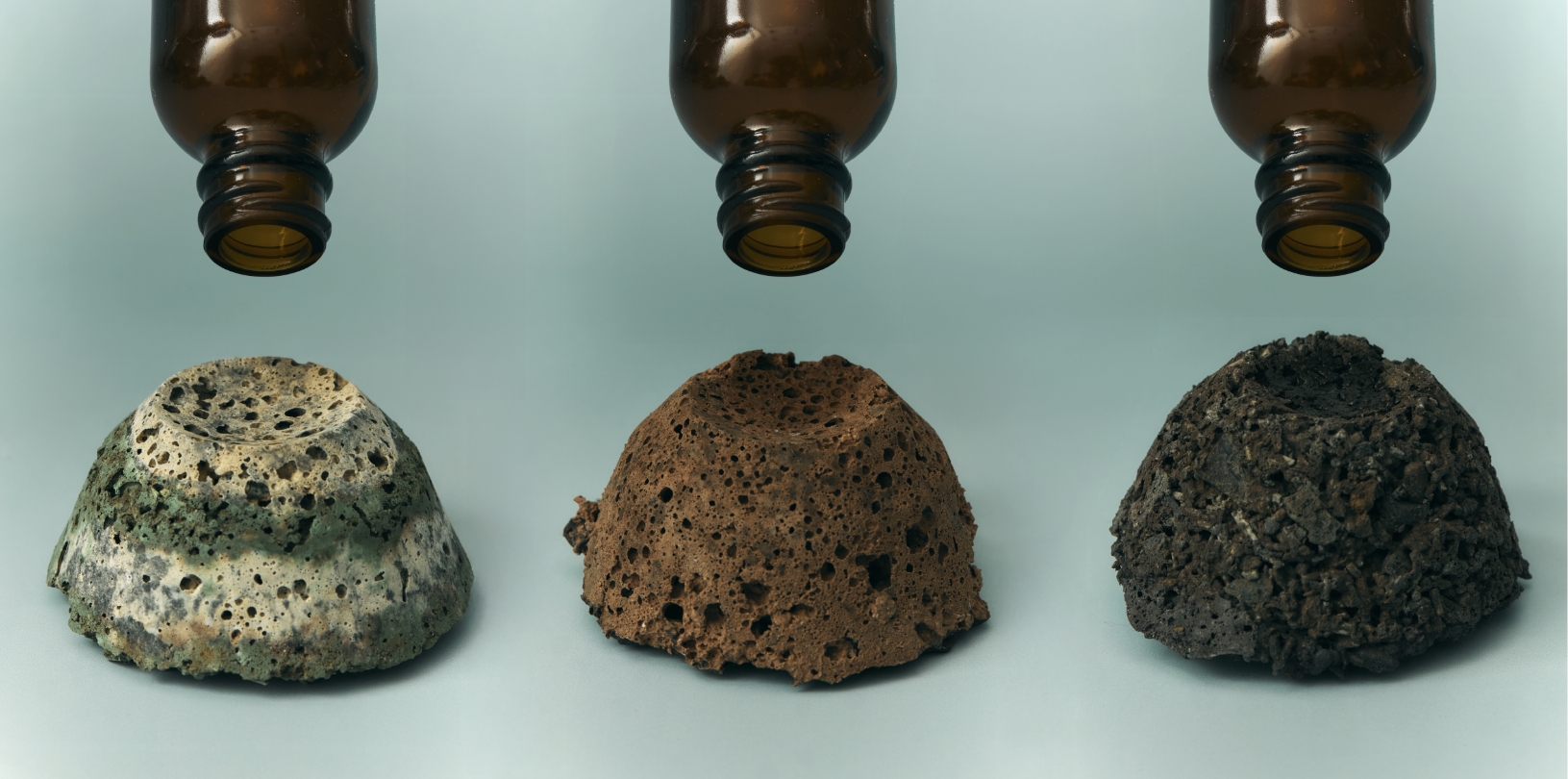 A stone object made from upcycled Osulloc green tea leaves 오설록 폐녹차를 활용한 스톤 오브제 25_22_02-1